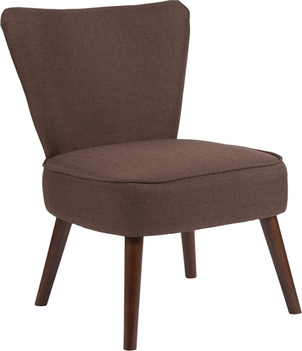 Buy Accent Side Chair Brown Fabric Retro Chair near  Apopka at Capital Office Furniture