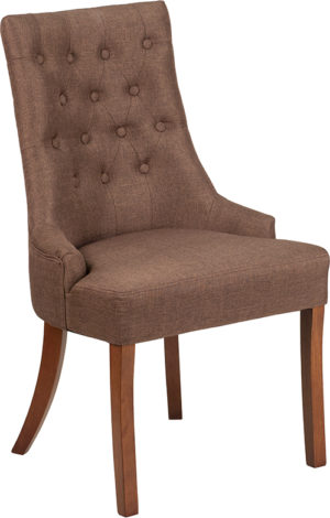 Buy Accent Side Chair Brown Fabric Tufted Chair in  Orlando at Capital Office Furniture