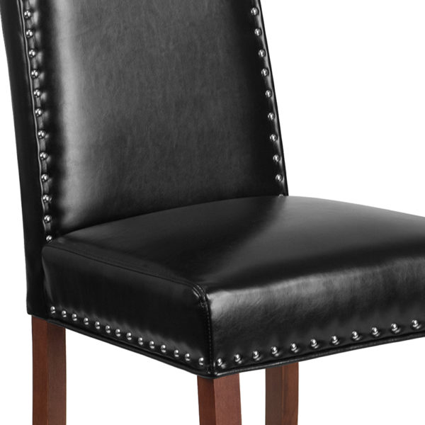Nice HERCULES Hampton Hill Series LeatherSoft Parsons Chair w/ Accent Nail Trim Back Width: 15.75-17" kitchen and dining room furniture near  Casselberry at Capital Office Furniture