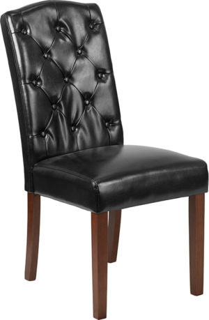 Buy Mid-Century Style Black Leather Parsons Chair in  Orlando at Capital Office Furniture