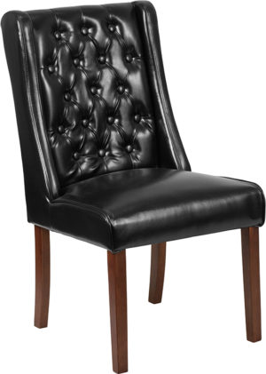 Buy Mid-Century Style Black Leather Parsons Chair near  Daytona Beach at Capital Office Furniture
