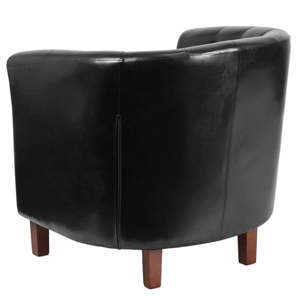 Shop for Black Leather Barrel Chairw/ Slanted Arms near  Apopka at Capital Office Furniture