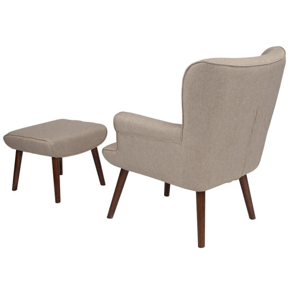 Shop for Beige Fabric Wing Chair/OTTw/ Recessed Arms near  Altamonte Springs at Capital Office Furniture