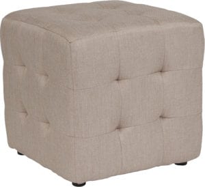 Buy Contemporary Style Beige Fabric Tufted Pouf near  Winter Garden at Capital Office Furniture
