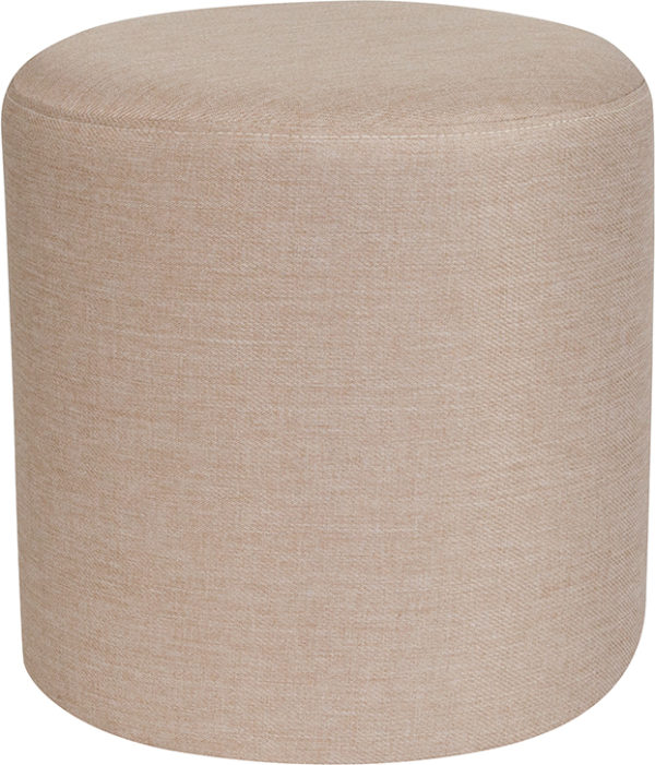 Buy Contemporary Style Beige Fabric Round Pouf near  Saint Cloud at Capital Office Furniture