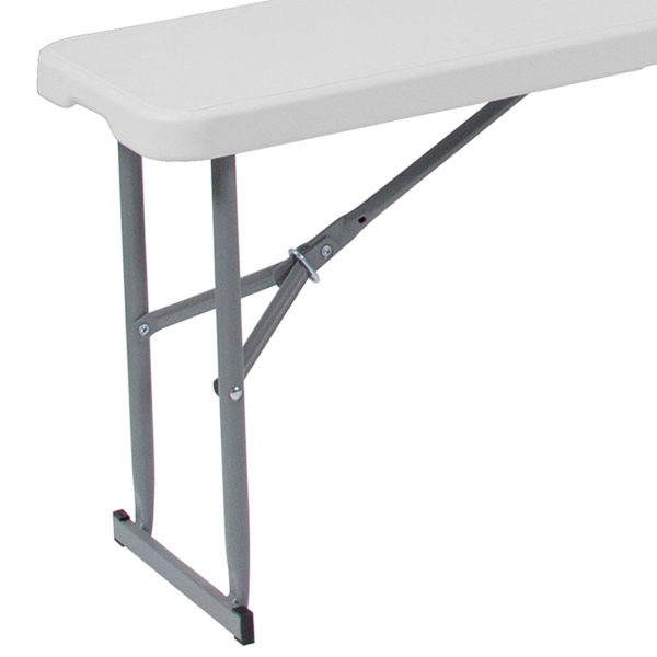 Nice 10.25"W x 71"L Bi-Fold Granite Plastic Bench w/ Carrying Handle 440 lb. Static Load Capacity folding benches in  Orlando at Capital Office Furniture