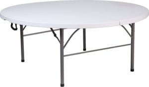 Buy Ready To Use Commercial Table 71RD White Plastic Fold Table near  Daytona Beach at Capital Office Furniture