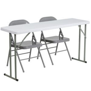 Buy Fully Assembled Training Table Set 18x60 Table Set-Folding Chairs near  Clermont at Capital Office Furniture