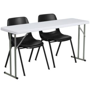 Buy Fully Assembled Training Table Set 18x60 Table Set-Stack Chairs near  Clermont at Capital Office Furniture