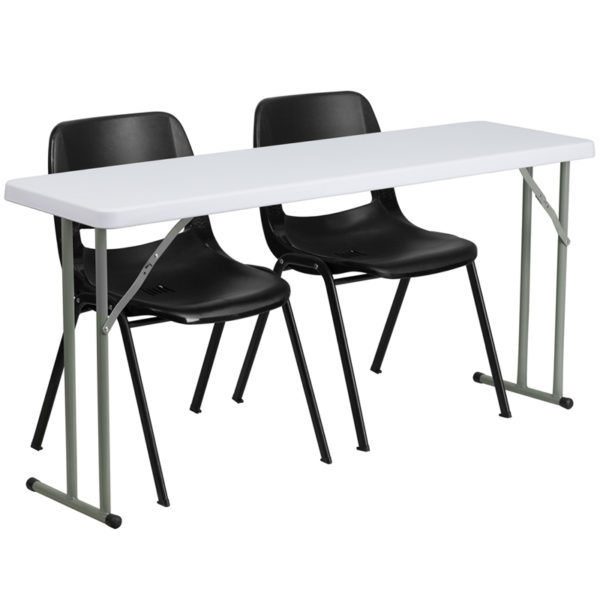 Buy Fully Assembled Training Table Set 18x60 Table Set-Stack Chairs near  Daytona Beach at Capital Office Furniture