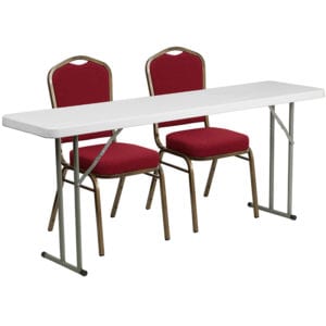 Buy Training Table Set 18x72 Table Set-Banquet Chairs near  Clermont at Capital Office Furniture