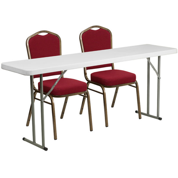 Buy Training Table Set 18x72 Table Set-Banquet Chairs near  Daytona Beach at Capital Office Furniture