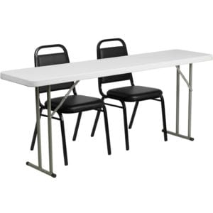 Buy Training Table Set 18x72 Table Set-Banquet Chairs near  Sanford at Capital Office Furniture