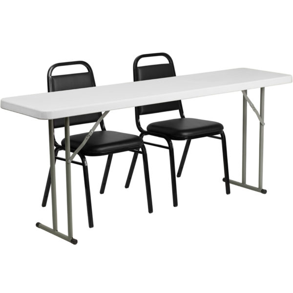 Buy Training Table Set 18x72 Table Set-Banquet Chairs near  Daytona Beach at Capital Office Furniture