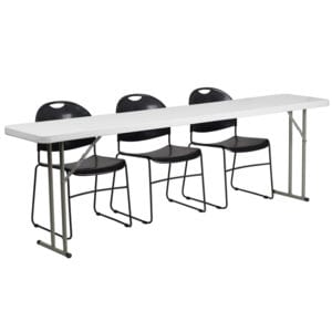 Buy Fully Assembled Training Table Set 18x72 Table Set-Stack Chairs in  Orlando at Capital Office Furniture