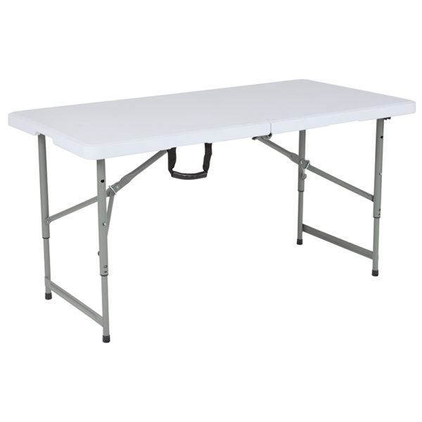 New folding tables in white w/ Folds in half for storage and travel at Capital Office Furniture near  Oviedo at Capital Office Furniture