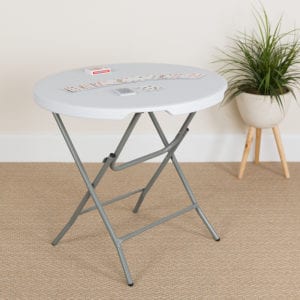 Buy Ready To Use Commercial Table 32RD White Plastic Fold Table in  Orlando at Capital Office Furniture