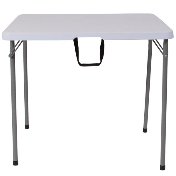 Nice 3-Foot Square Bi-Fold Granite Plastic Folding Table w/ Carrying Handle 165 lb. Static Load Capacity folding tables near  Sanford at Capital Office Furniture