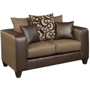 Buy Contemporary Style Espresso Chenille Loveseat in  Orlando at Capital Office Furniture