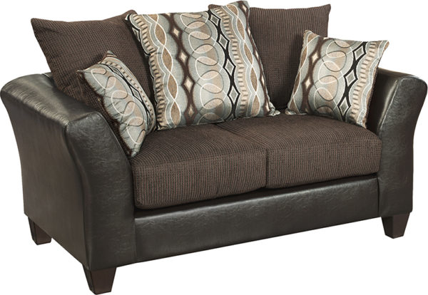 Buy Contemporary Style Sable Chenille Loveseat near  Bay Lake at Capital Office Furniture