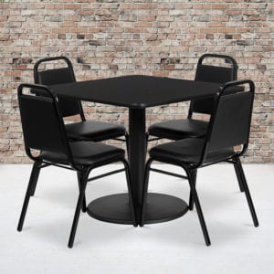 Buy Table and Chair Set 36SQ BK Table-Banquet Chair in  Orlando at Capital Office Furniture