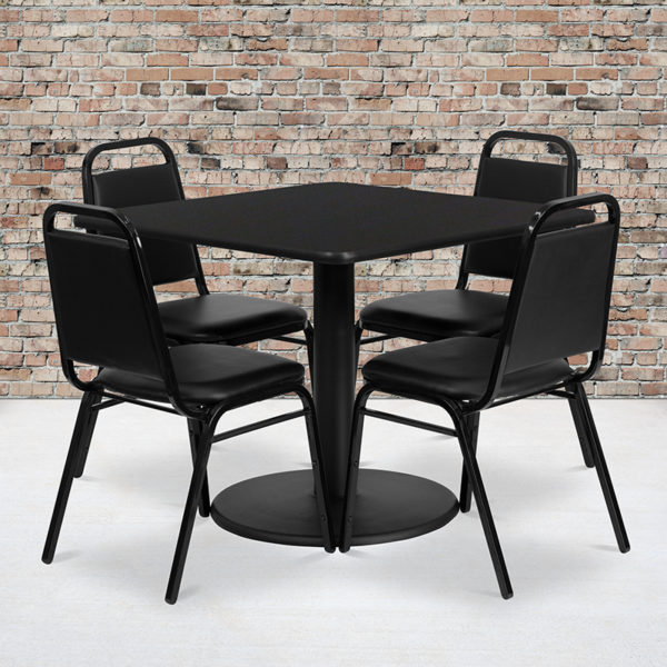 Buy Table and Chair Set 36SQ BK Table-Banquet Chair near  Saint Cloud at Capital Office Furniture
