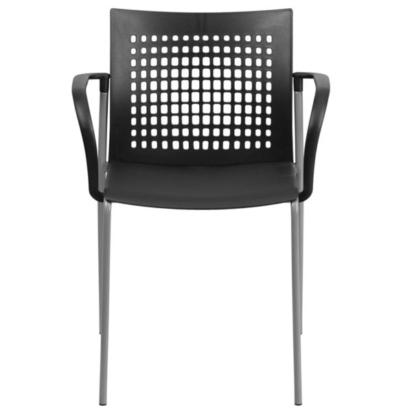 New office guest and reception chairs in black w/ Air-Vent Back with Curved Arms at Capital Office Furniture near  Sanford at Capital Office Furniture