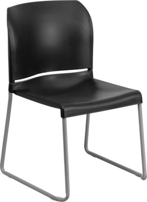 Buy Multipurpose Stack Chair Black Plastic Sled Stack Chair near  Daytona Beach at Capital Office Furniture