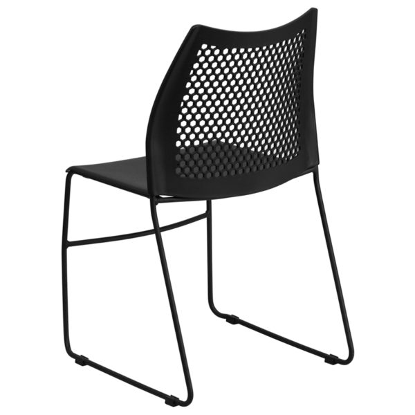 Shop for Black Plastic Sled Stack Chairw/ Stack Quantity: 5 near  Sanford at Capital Office Furniture