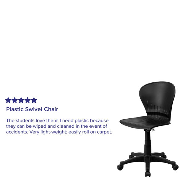 Nice Mid-Back Plastic Swivel Task Office Chair Contoured Back and Seat office chairs in  Orlando at Capital Office Furniture