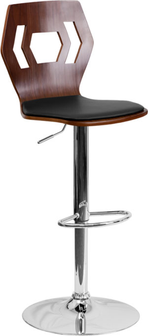 Buy Height adjustable wood bar stool Walnut Wood Barstool in  Orlando at Capital Office Furniture