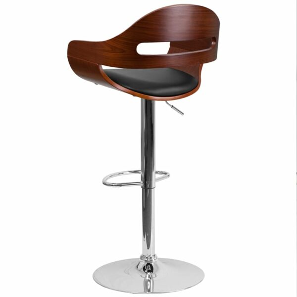 Shop for Walnut Wood Barstoolw/ Curved Designer Padded Wood Back near  Winter Garden at Capital Office Furniture