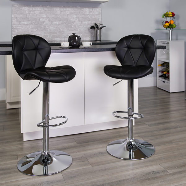 Buy Contemporary Style Stool Black Vinyl Barstool near  Windermere at Capital Office Furniture