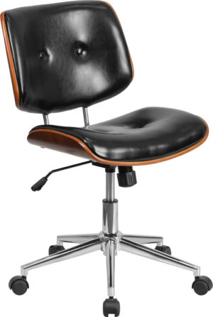 Buy Contemporary Wood Office Chair Black Low Back Task Chair near  Lake Buena Vista at Capital Office Furniture