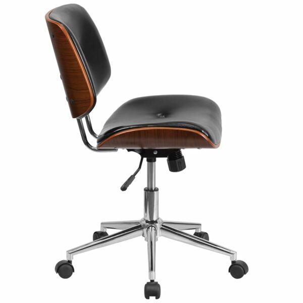 Nice Low Back LeatherSoft Ergonomic Wood Swivel Task Office Chair Built-In Lumbar Support office tables near  Clermont at Capital Office Furniture