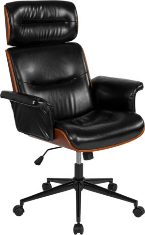 Buy Contemporary Wood Office Chair Black High Back Leather Chair near  Sanford at Capital Office Furniture