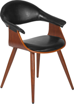 Buy Guest Office Chair Walnut/Leather Side Chair near  Daytona Beach at Capital Office Furniture