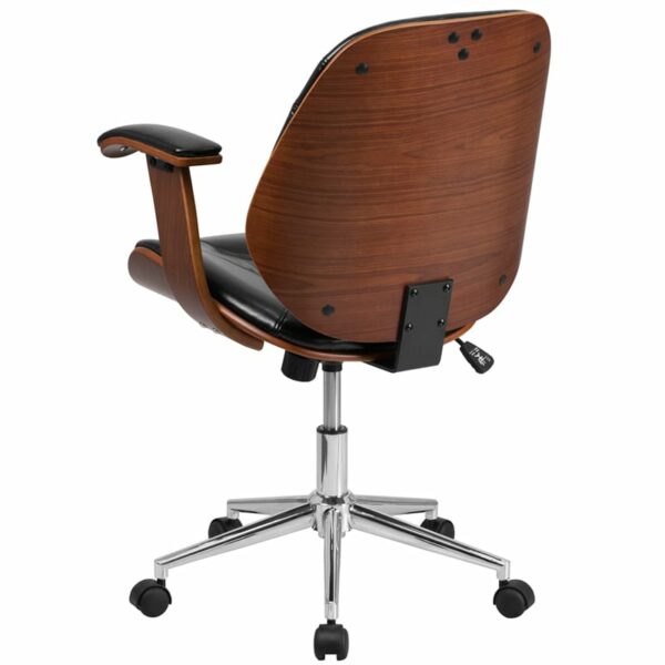 Shop for Black Mid-Back Leather Chairw/ Mid-Back Design near  Winter Garden at Capital Office Furniture