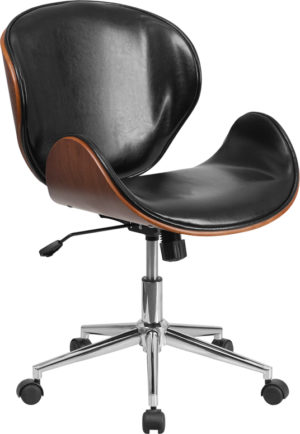 Buy Contemporary Wood Office Chair Black/Walnut Mid-Back Chair in  Orlando at Capital Office Furniture