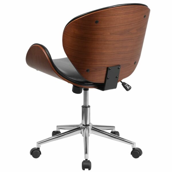 Shop for Black/Walnut Mid-Back Chairw/ Mid-Back Design near  Sanford at Capital Office Furniture