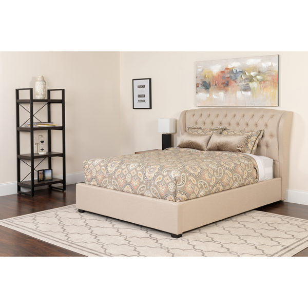 Buy Platform Bed Twin Platform Bed-Beige near  Leesburg at Capital Office Furniture