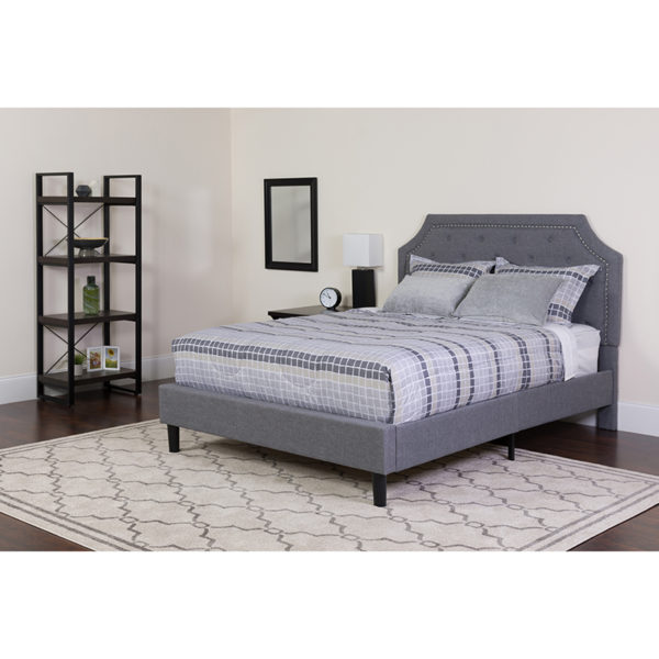 Buy Full Platform Bed and Mattress Set Full Platform Bed Set-Gray near  Daytona Beach at Capital Office Furniture