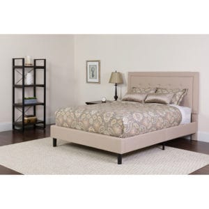 Buy Twin Platform Bed and Mattress Set Twin Platform Bed Set-Beige near  Kissimmee at Capital Office Furniture