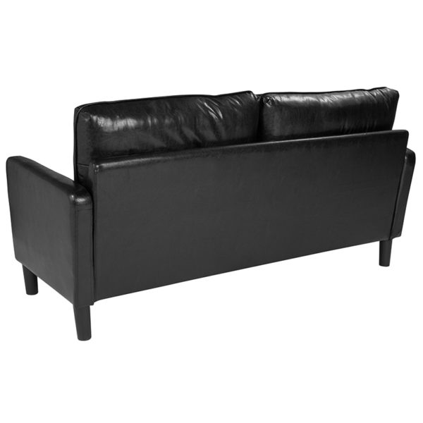 Shop for Black Leather Sofaw/ Track Arms near  Lake Buena Vista at Capital Office Furniture
