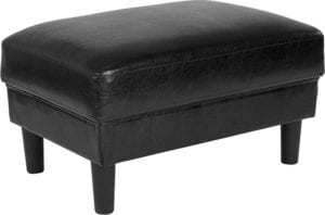 Buy Contemporary Style Black Leather Ottoman near  Daytona Beach at Capital Office Furniture