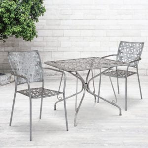 Buy Patio Table 35.25SQ Silver Patio Table in  Orlando at Capital Office Furniture