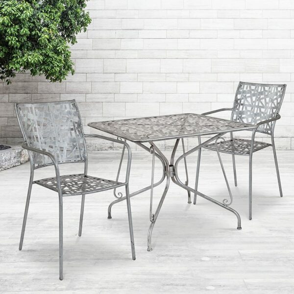 Buy Patio Table 35.25SQ Silver Patio Table near  Windermere at Capital Office Furniture