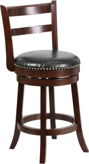 Buy Transitional Style Stool 26" Cappuccino Wood Stool in  Orlando at Capital Office Furniture