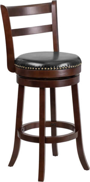 Buy Transitional Style Stool 30" Cappuccino Wood Barstool in  Orlando at Capital Office Furniture