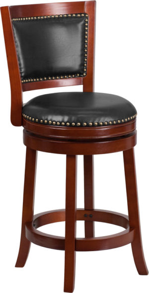 Buy Transitional Style Stool 26" Dark Cherry Wood Stool in  Orlando at Capital Office Furniture